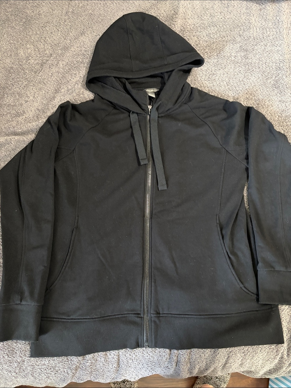 Eddie Bauer Black Zip-Up Hoodie Jacket